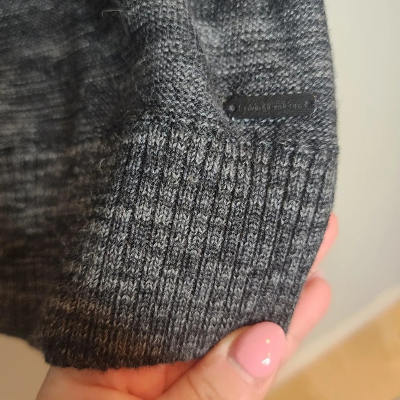 Calvin Klein Wool-Blend Grey Knit Sweater.  Men's size XXL. - Picture 4 of 14